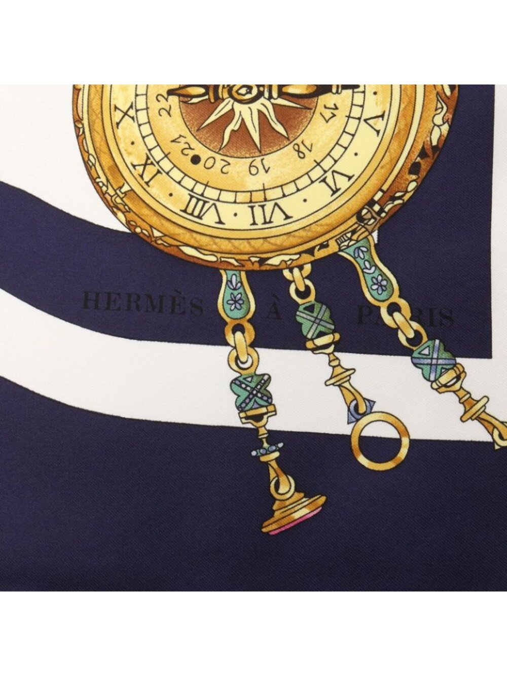 Hermes Scarf Carre 90 Parmi les Fleurs Je Compte les Heures Silk - Picture 8 of 9